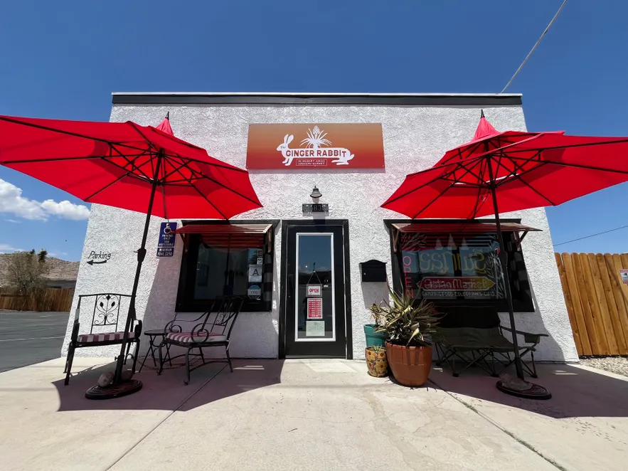 The Ginger Rabbit outside store photo from Joshua Tree asian american grocery store