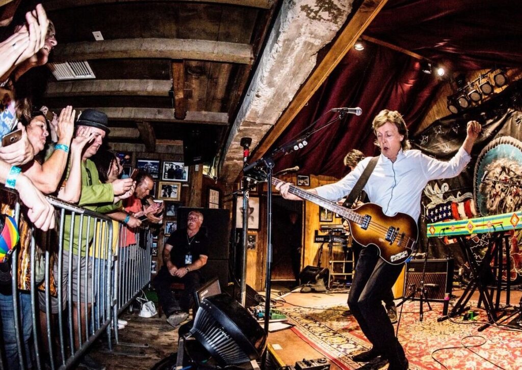 Paul McCartney playing at Pappy and Harriet's in Pioneer Town, CA